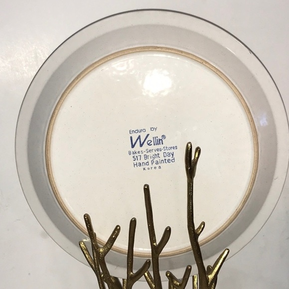 Endura Stoneware Platter Dinner Ware Orange Tiger Lillies Hand Painted Korea - Picture 3 of 8